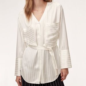 NWT Aritzia “Zelie” White Blouse